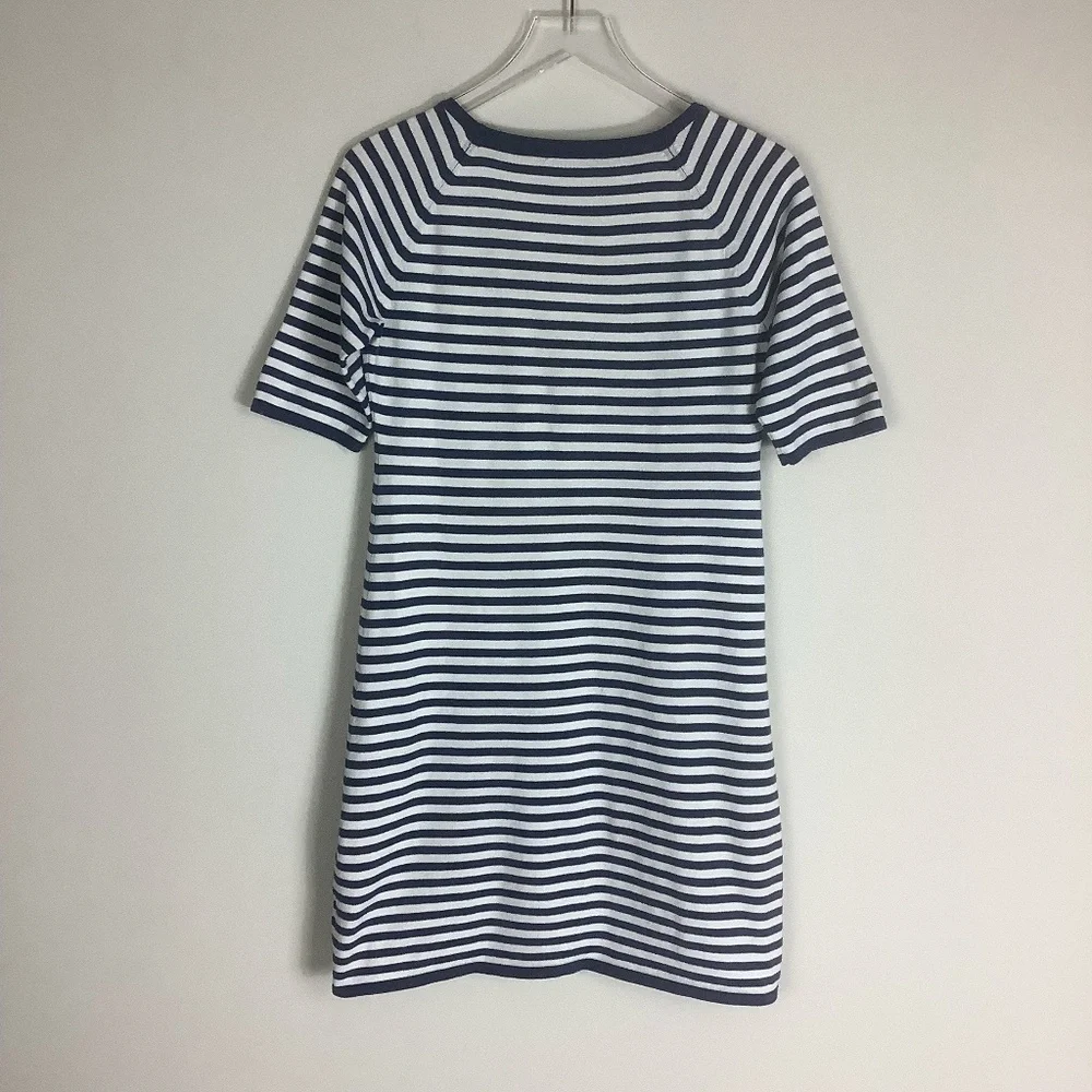Garnet‎ Hill Marine Striped Shirt Knit Dress M
